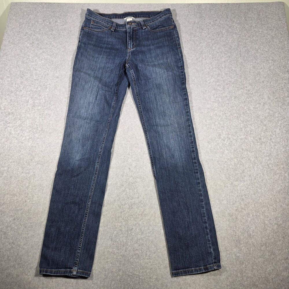 Duluth Trading Co Jeans Womens 6x33 Dark Medium Wash Straight Stretch Tall 33